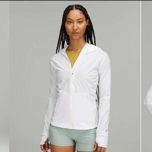 Lululemon Mist Over Windbreaker White Packable Lightweight Outdoor Sz 12 2024 Ed